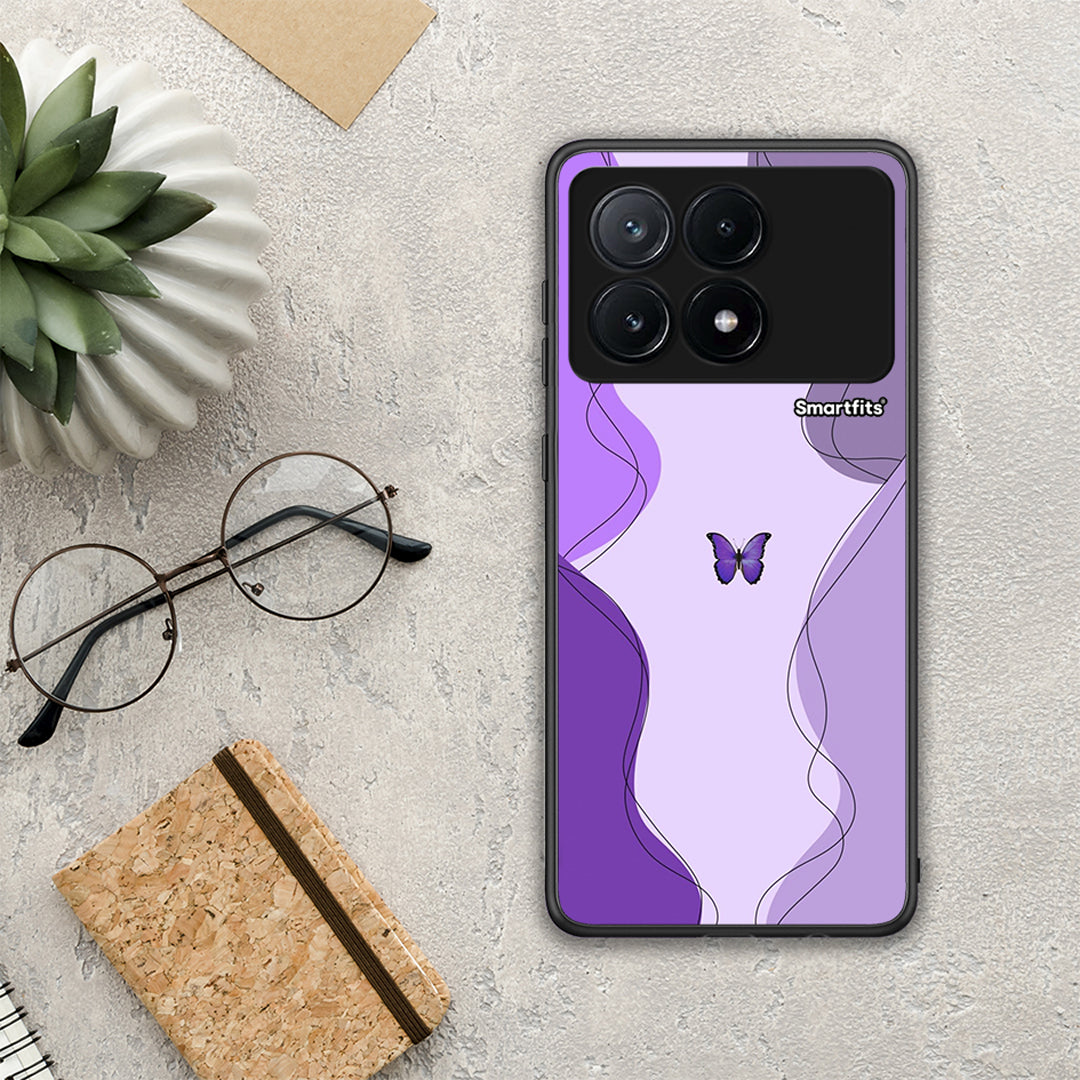 Purple Mariposa - Xiaomi Poco X6 Pro 5G θήκη