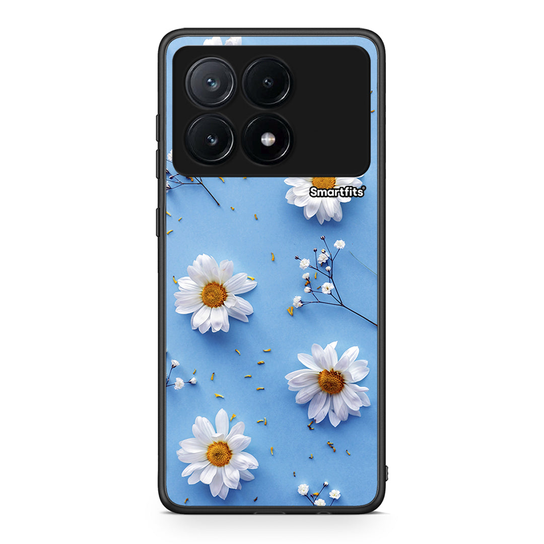 Xiaomi Poco X6 Pro 5G Real Daisies θήκη από τη Smartfits με σχέδιο στο πίσω μέρος και μαύρο περίβλημα | Smartphone case with colorful back and black bezels by Smartfits