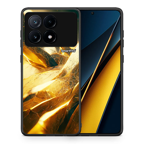 Θήκη Xiaomi Poco X6 Pro 5G Real Gold από τη Smartfits με σχέδιο στο πίσω μέρος και μαύρο περίβλημα | Xiaomi Poco X6 Pro 5G Real Gold case with colorful back and black bezels