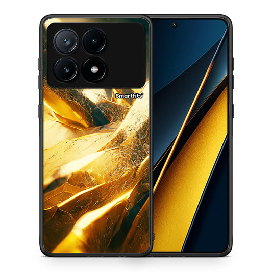 Θήκη Xiaomi Poco X6 Pro 5G Real Gold από τη Smartfits με σχέδιο στο πίσω μέρος και μαύρο περίβλημα | Xiaomi Poco X6 Pro 5G Real Gold case with colorful back and black bezels