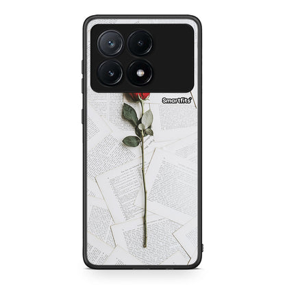 Xiaomi Poco X6 Pro 5G Red Rose θήκη από τη Smartfits με σχέδιο στο πίσω μέρος και μαύρο περίβλημα | Smartphone case with colorful back and black bezels by Smartfits