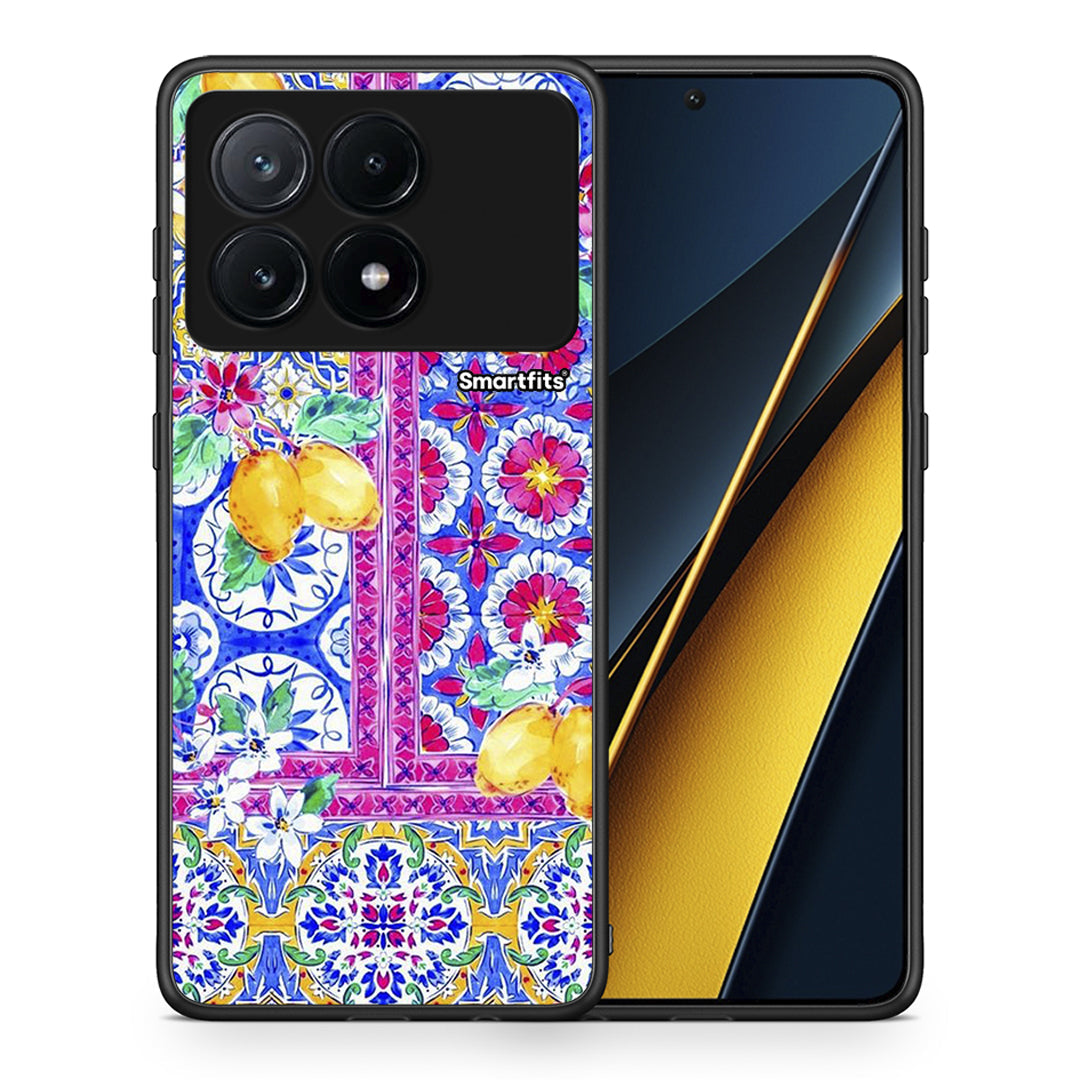 Θήκη Xiaomi Poco X6 Pro 5G Retro Spring από τη Smartfits με σχέδιο στο πίσω μέρος και μαύρο περίβλημα | Xiaomi Poco X6 Pro 5G Retro Spring case with colorful back and black bezels