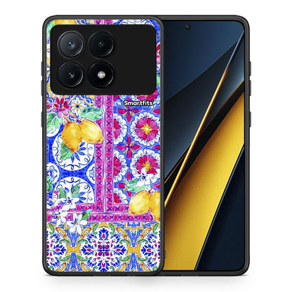 Θήκη Xiaomi Poco X6 Pro 5G Retro Spring από τη Smartfits με σχέδιο στο πίσω μέρος και μαύρο περίβλημα | Xiaomi Poco X6 Pro 5G Retro Spring case with colorful back and black bezels