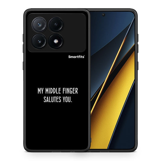 Θήκη Xiaomi Poco X6 Pro 5G Salute από τη Smartfits με σχέδιο στο πίσω μέρος και μαύρο περίβλημα | Xiaomi Poco X6 Pro 5G Salute case with colorful back and black bezels