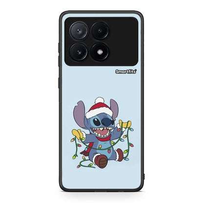 Xiaomi Poco X6 Pro 5G Santa Stich θήκη από τη Smartfits με σχέδιο στο πίσω μέρος και μαύρο περίβλημα | Smartphone case with colorful back and black bezels by Smartfits