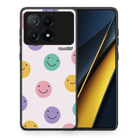Thumbnail for Θήκη Xiaomi Poco X6 Pro 5G Smiley Faces από τη Smartfits με σχέδιο στο πίσω μέρος και μαύρο περίβλημα | Xiaomi Poco X6 Pro 5G Smiley Faces case with colorful back and black bezels