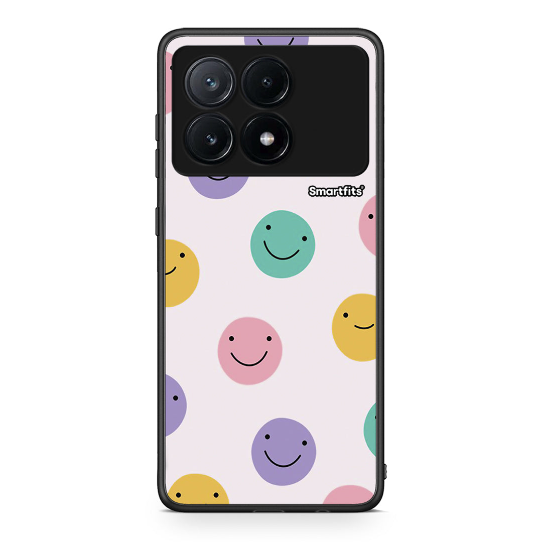 Xiaomi Poco X6 Pro 5G Smiley Faces θήκη από τη Smartfits με σχέδιο στο πίσω μέρος και μαύρο περίβλημα | Smartphone case with colorful back and black bezels by Smartfits