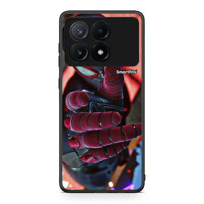 Xiaomi Poco X6 Pro 5G Spider Hand Θήκη από τη Smartfits με σχέδιο στο πίσω μέρος και μαύρο περίβλημα | Smartphone case with colorful back and black bezels by Smartfits