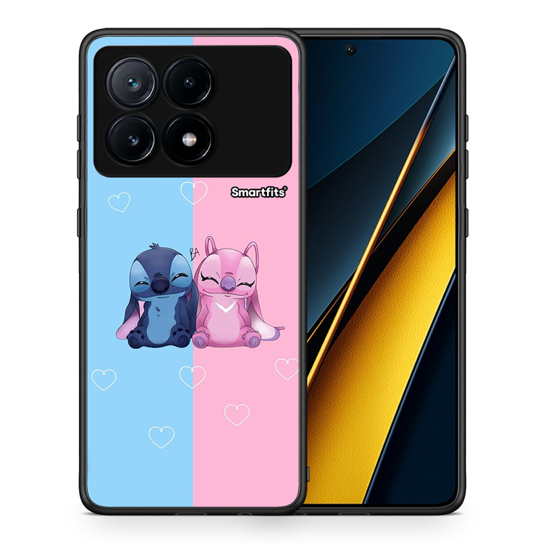 Θήκη Xiaomi Poco X6 Pro 5G Stitch And Angel από τη Smartfits με σχέδιο στο πίσω μέρος και μαύρο περίβλημα | Xiaomi Poco X6 Pro 5G Stitch And Angel case with colorful back and black bezels