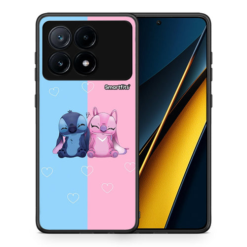 Θήκη Xiaomi Poco X6 Pro 5G Stitch And Angel από τη Smartfits με σχέδιο στο πίσω μέρος και μαύρο περίβλημα | Xiaomi Poco X6 Pro 5G Stitch And Angel case with colorful back and black bezels