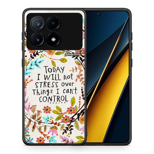 Θήκη Xiaomi Poco X6 Pro 5G Stress Over από τη Smartfits με σχέδιο στο πίσω μέρος και μαύρο περίβλημα | Xiaomi Poco X6 Pro 5G Stress Over case with colorful back and black bezels