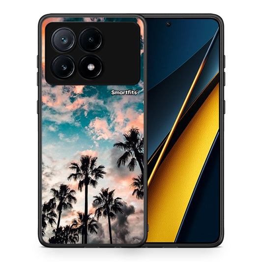 Θήκη Xiaomi Poco X6 Pro 5G Sky Summer από τη Smartfits με σχέδιο στο πίσω μέρος και μαύρο περίβλημα | Xiaomi Poco X6 Pro 5G Sky Summer case with colorful back and black bezels