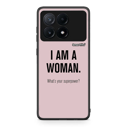 Xiaomi Poco X6 Pro 5G Superpower Woman θήκη από τη Smartfits με σχέδιο στο πίσω μέρος και μαύρο περίβλημα | Smartphone case with colorful back and black bezels by Smartfits