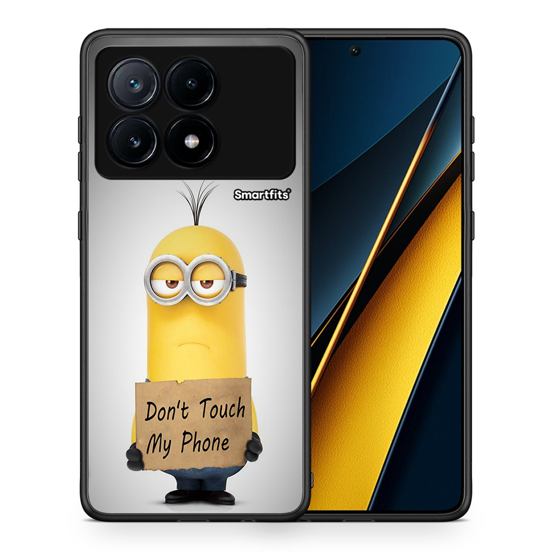 Θήκη Xiaomi Poco X6 Pro 5G Minion Text από τη Smartfits με σχέδιο στο πίσω μέρος και μαύρο περίβλημα | Xiaomi Poco X6 Pro 5G Minion Text case with colorful back and black bezels