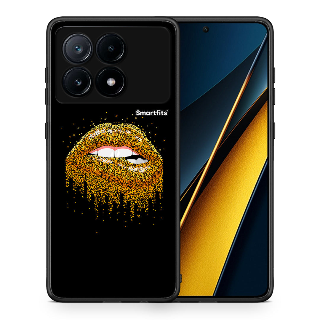 Θήκη Xiaomi Poco X6 Pro 5G Golden Valentine από τη Smartfits με σχέδιο στο πίσω μέρος και μαύρο περίβλημα | Xiaomi Poco X6 Pro 5G Golden Valentine case with colorful back and black bezels