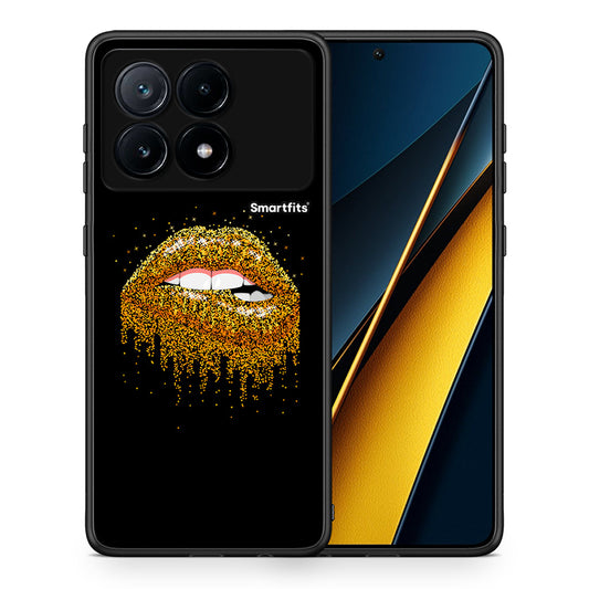 Θήκη Xiaomi Poco X6 Pro 5G Golden Valentine από τη Smartfits με σχέδιο στο πίσω μέρος και μαύρο περίβλημα | Xiaomi Poco X6 Pro 5G Golden Valentine case with colorful back and black bezels