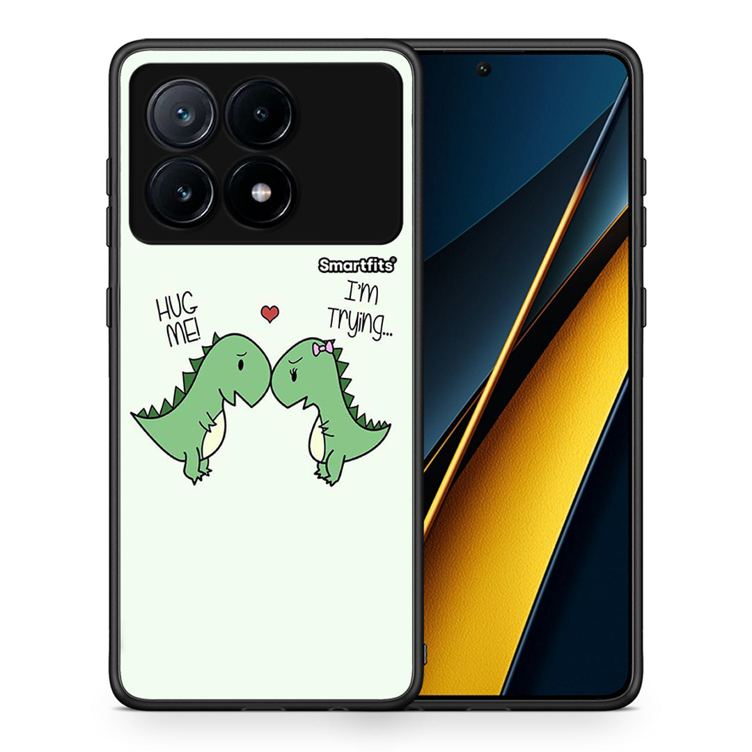 Θήκη Xiaomi Poco X6 Pro 5G Rex Valentine από τη Smartfits με σχέδιο στο πίσω μέρος και μαύρο περίβλημα | Xiaomi Poco X6 Pro 5G Rex Valentine case with colorful back and black bezels