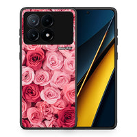 Thumbnail for Θήκη Xiaomi Poco X6 Pro 5G RoseGarden Valentine από τη Smartfits με σχέδιο στο πίσω μέρος και μαύρο περίβλημα | Xiaomi Poco X6 Pro 5G RoseGarden Valentine case with colorful back and black bezels