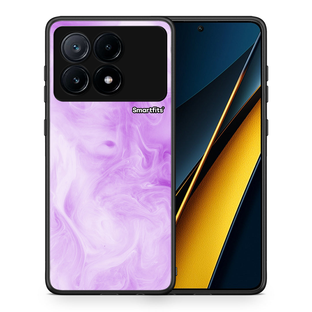 Θήκη Xiaomi Poco X6 Pro 5G Lavender Watercolor από τη Smartfits με σχέδιο στο πίσω μέρος και μαύρο περίβλημα | Xiaomi Poco X6 Pro 5G Lavender Watercolor case with colorful back and black bezels