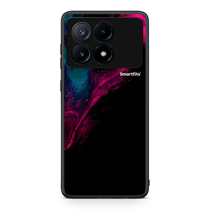 4 - Xiaomi Poco X6 Pro 5G Pink Black Watercolor case, cover, bumper