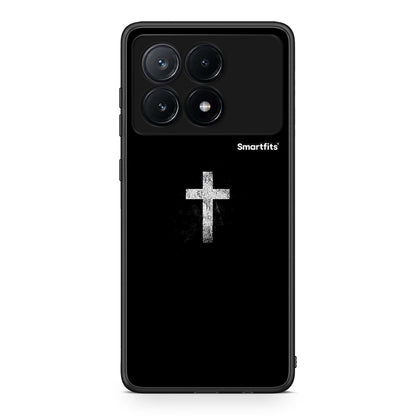 Xiaomi Poco X6 Pro 5G White Cross θήκη από τη Smartfits με σχέδιο στο πίσω μέρος και μαύρο περίβλημα | Smartphone case with colorful back and black bezels by Smartfits