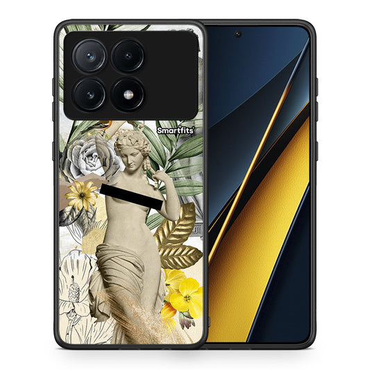 Θήκη Xiaomi Poco X6 Pro 5G Woman Statue από τη Smartfits με σχέδιο στο πίσω μέρος και μαύρο περίβλημα | Xiaomi Poco X6 Pro 5G Woman Statue case with colorful back and black bezels