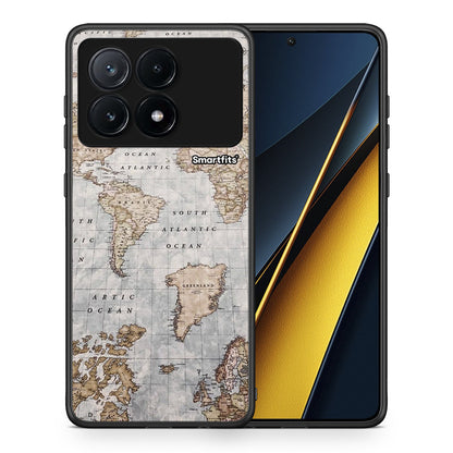 World Map - Xiaomi Poco X6 Pro 5G θήκη