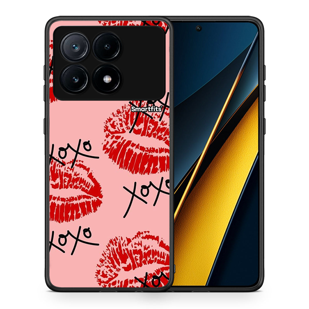 Θήκη Xiaomi Poco X6 Pro 5G XOXO Lips από τη Smartfits με σχέδιο στο πίσω μέρος και μαύρο περίβλημα | Xiaomi Poco X6 Pro 5G XOXO Lips case with colorful back and black bezels