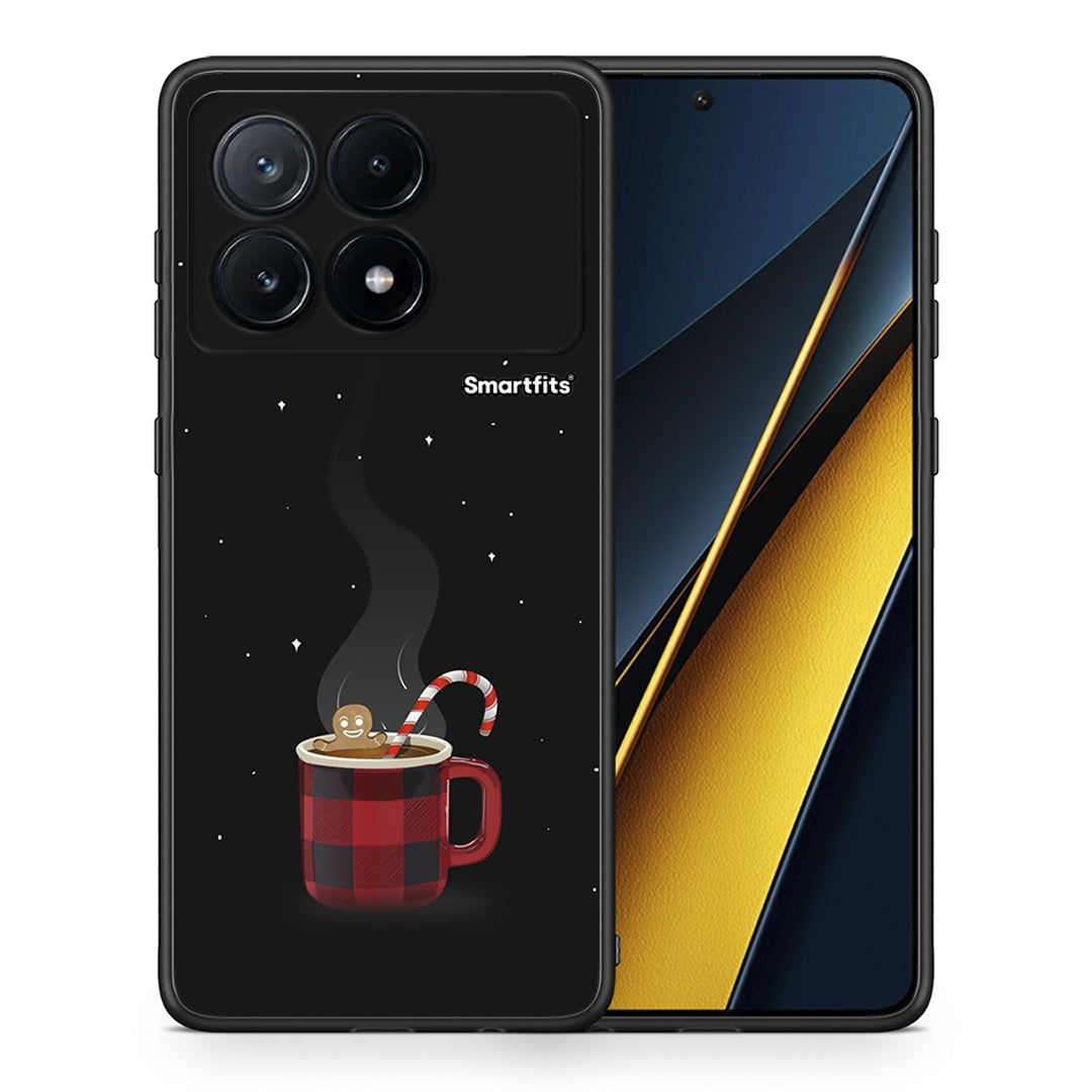 Θήκη Xiaomi Poco X6 Pro 5G Xmas Bathing από τη Smartfits με σχέδιο στο πίσω μέρος και μαύρο περίβλημα | Xiaomi Poco X6 Pro 5G Xmas Bathing case with colorful back and black bezels