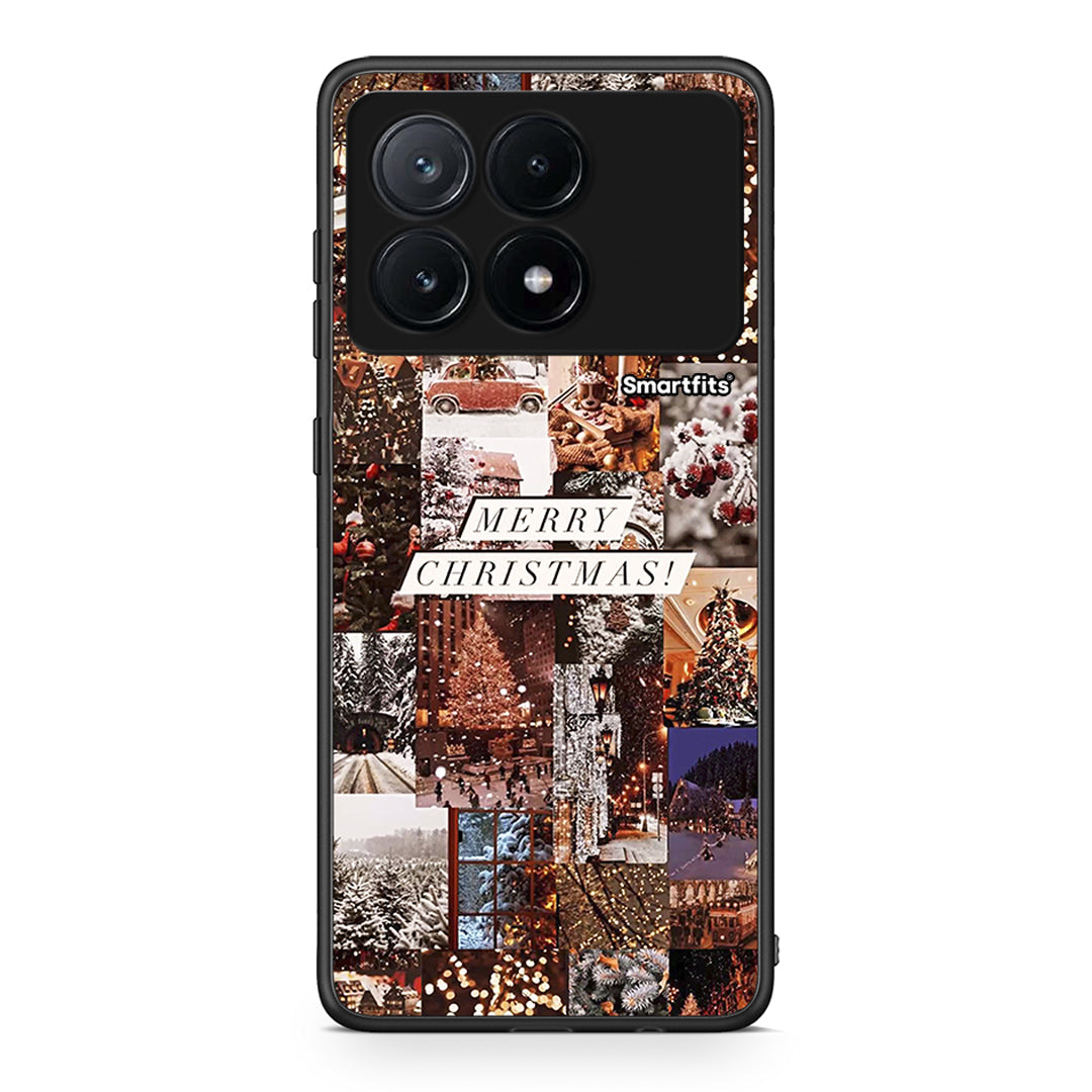 Xiaomi Poco X6 Pro 5G Xmas Collage θήκη από τη Smartfits με σχέδιο στο πίσω μέρος και μαύρο περίβλημα | Smartphone case with colorful back and black bezels by Smartfits