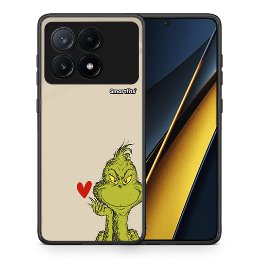 Θήκη Xiaomi Poco X6 Pro 5G Xmas Grinch από τη Smartfits με σχέδιο στο πίσω μέρος και μαύρο περίβλημα | Xiaomi Poco X6 Pro 5G Xmas Grinch case with colorful back and black bezels