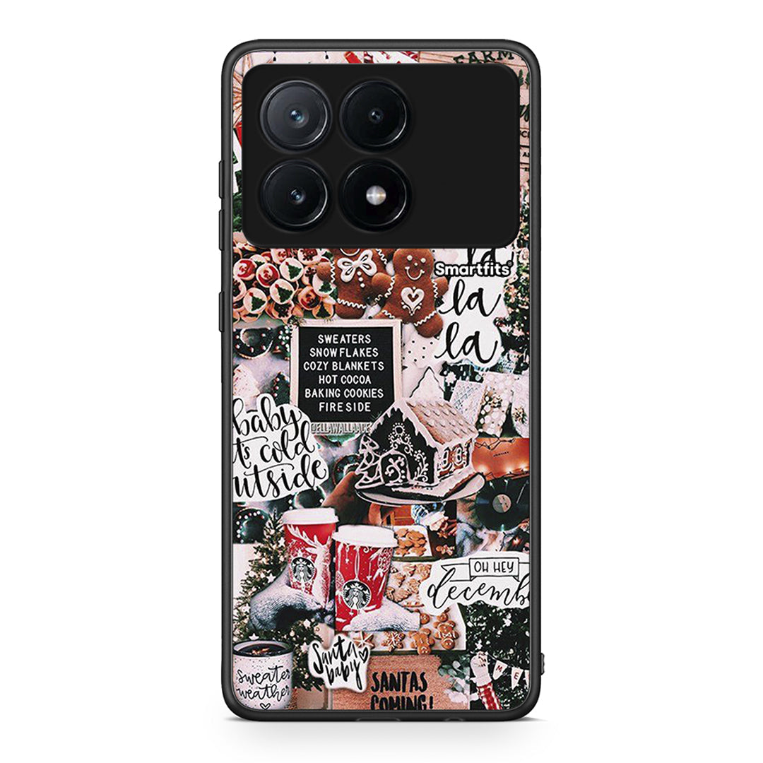 Xiaomi Poco X6 Pro 5G Xmas Habbits θήκη από τη Smartfits με σχέδιο στο πίσω μέρος και μαύρο περίβλημα | Smartphone case with colorful back and black bezels by Smartfits