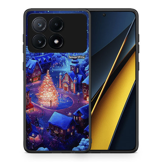 Θήκη Xiaomi Poco X6 Pro 5G Xmas Village από τη Smartfits με σχέδιο στο πίσω μέρος και μαύρο περίβλημα | Xiaomi Poco X6 Pro 5G Xmas Village case with colorful back and black bezels