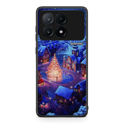 Xiaomi Poco X6 Pro 5G Xmas Village θήκη από τη Smartfits με σχέδιο στο πίσω μέρος και μαύρο περίβλημα | Smartphone case with colorful back and black bezels by Smartfits
