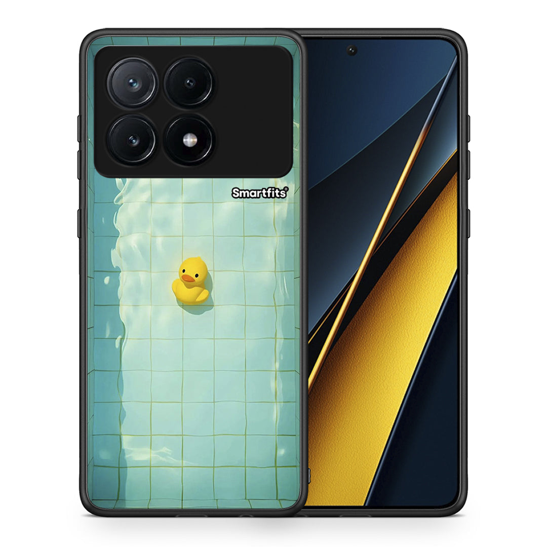 Θήκη Xiaomi Poco X6 Pro 5G Yellow Duck από τη Smartfits με σχέδιο στο πίσω μέρος και μαύρο περίβλημα | Xiaomi Poco X6 Pro 5G Yellow Duck case with colorful back and black bezels