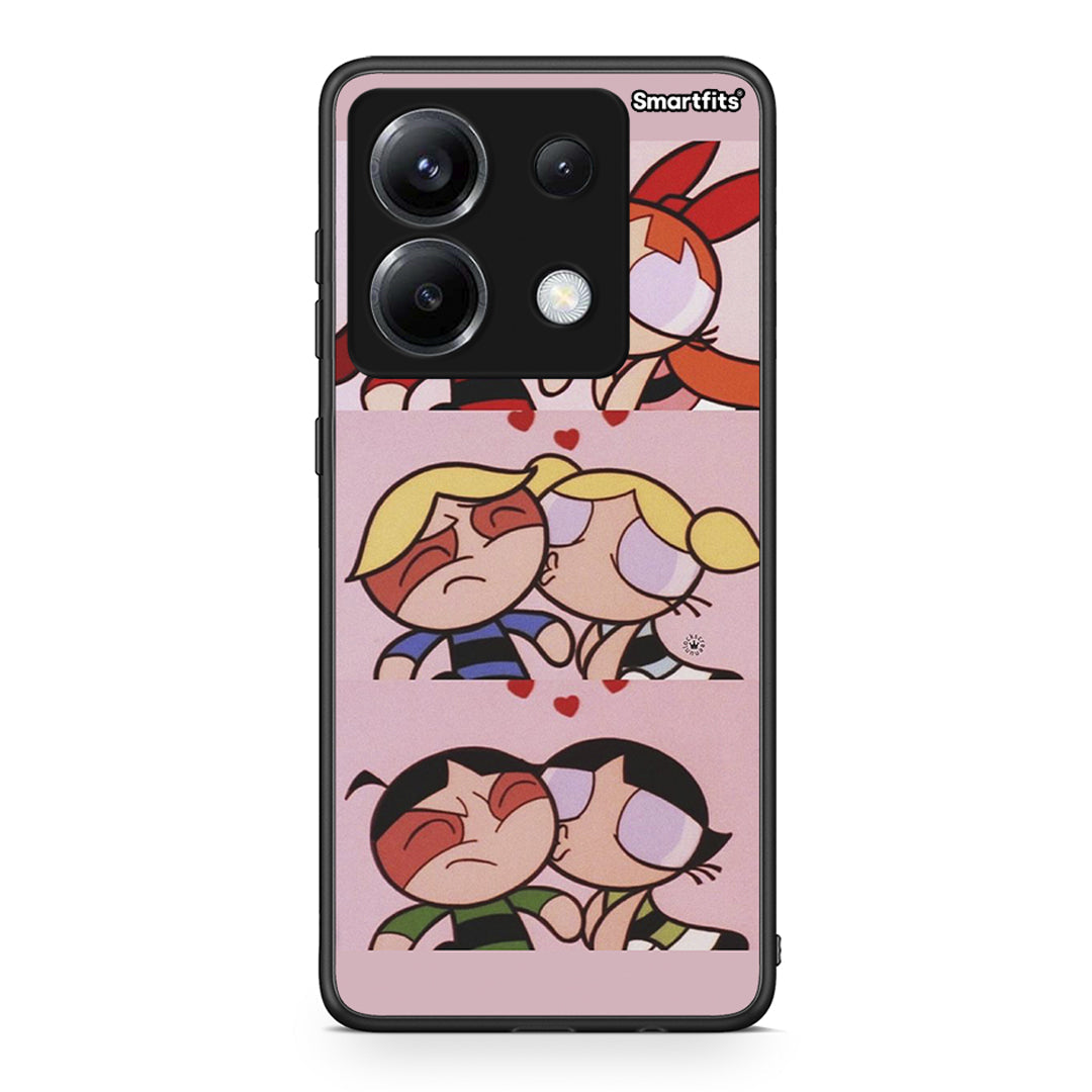 Xiaomi Poco X6 Puff Love Θήκη Αγίου Βαλεντίνου από τη Smartfits με σχέδιο στο πίσω μέρος και μαύρο περίβλημα | Smartphone case with colorful back and black bezels by Smartfits