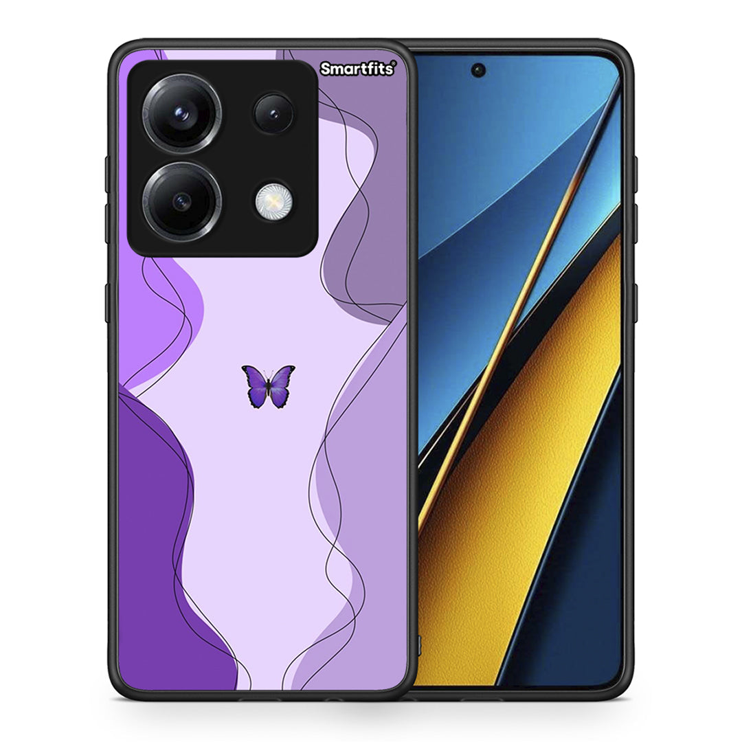 Purple Mariposa - Xiaomi Poco X6 θήκη