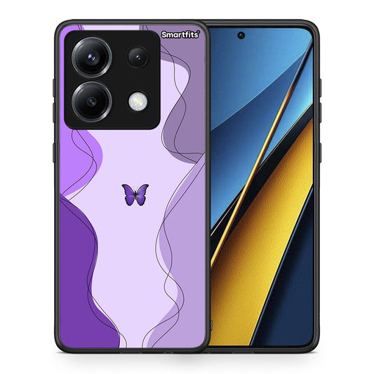 Purple Mariposa - Xiaomi Poco X6 θήκη