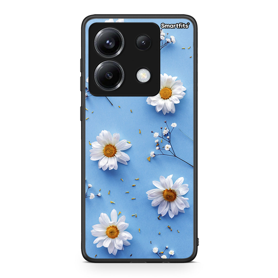 Xiaomi Poco X6 Real Daisies θήκη από τη Smartfits με σχέδιο στο πίσω μέρος και μαύρο περίβλημα | Smartphone case with colorful back and black bezels by Smartfits