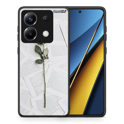 Θήκη Xiaomi Poco X6 Red Rose από τη Smartfits με σχέδιο στο πίσω μέρος και μαύρο περίβλημα | Xiaomi Poco X6 Red Rose case with colorful back and black bezels