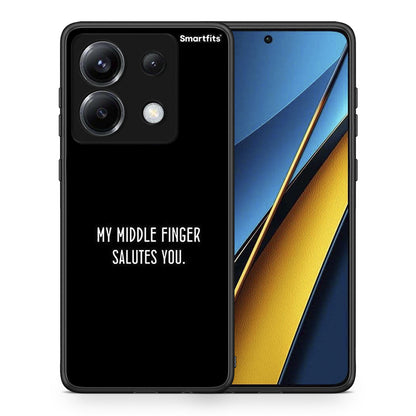 Θήκη Xiaomi Poco X6 Salute από τη Smartfits με σχέδιο στο πίσω μέρος και μαύρο περίβλημα | Xiaomi Poco X6 Salute case with colorful back and black bezels