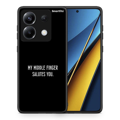 Θήκη Xiaomi Poco X6 Salute από τη Smartfits με σχέδιο στο πίσω μέρος και μαύρο περίβλημα | Xiaomi Poco X6 Salute case with colorful back and black bezels