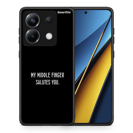 Θήκη Xiaomi Poco X6 Salute από τη Smartfits με σχέδιο στο πίσω μέρος και μαύρο περίβλημα | Xiaomi Poco X6 Salute case with colorful back and black bezels