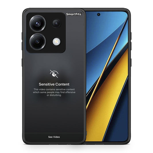 Θήκη Xiaomi Poco X6 Sensitive Content από τη Smartfits με σχέδιο στο πίσω μέρος και μαύρο περίβλημα | Xiaomi Poco X6 Sensitive Content case with colorful back and black bezels