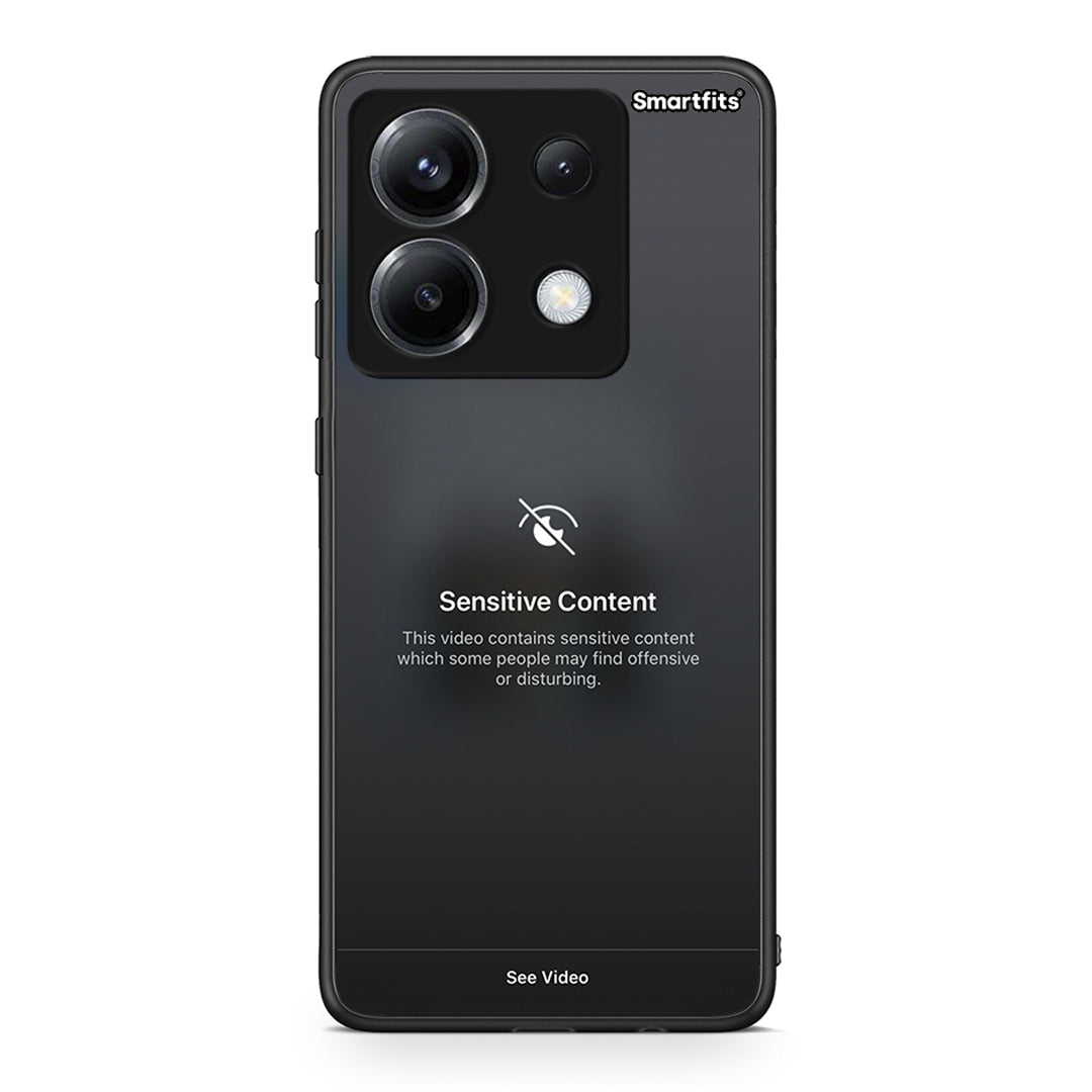 Xiaomi Poco X6 Sensitive Content θήκη από τη Smartfits με σχέδιο στο πίσω μέρος και μαύρο περίβλημα | Smartphone case with colorful back and black bezels by Smartfits