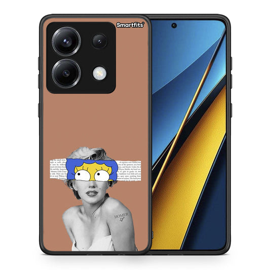 Θήκη Xiaomi Poco X6 Sim Merilyn από τη Smartfits με σχέδιο στο πίσω μέρος και μαύρο περίβλημα | Xiaomi Poco X6 Sim Merilyn case with colorful back and black bezels