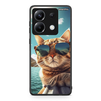 Xiaomi Poco X6 Summer Cat θήκη από τη Smartfits με σχέδιο στο πίσω μέρος και μαύρο περίβλημα | Smartphone case with colorful back and black bezels by Smartfits
