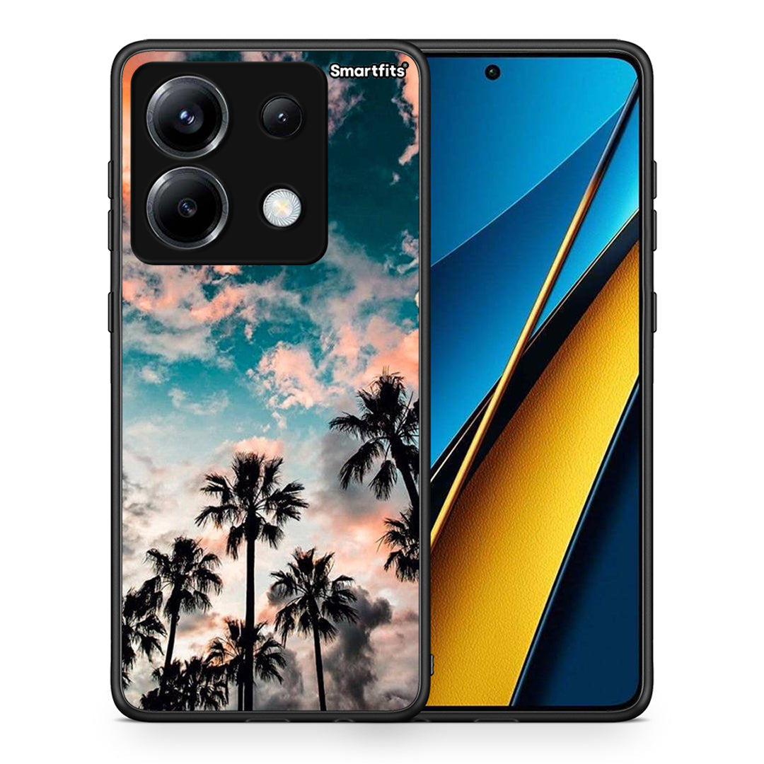 Θήκη Xiaomi Poco X6 Sky Summer από τη Smartfits με σχέδιο στο πίσω μέρος και μαύρο περίβλημα | Xiaomi Poco X6 Sky Summer case with colorful back and black bezels