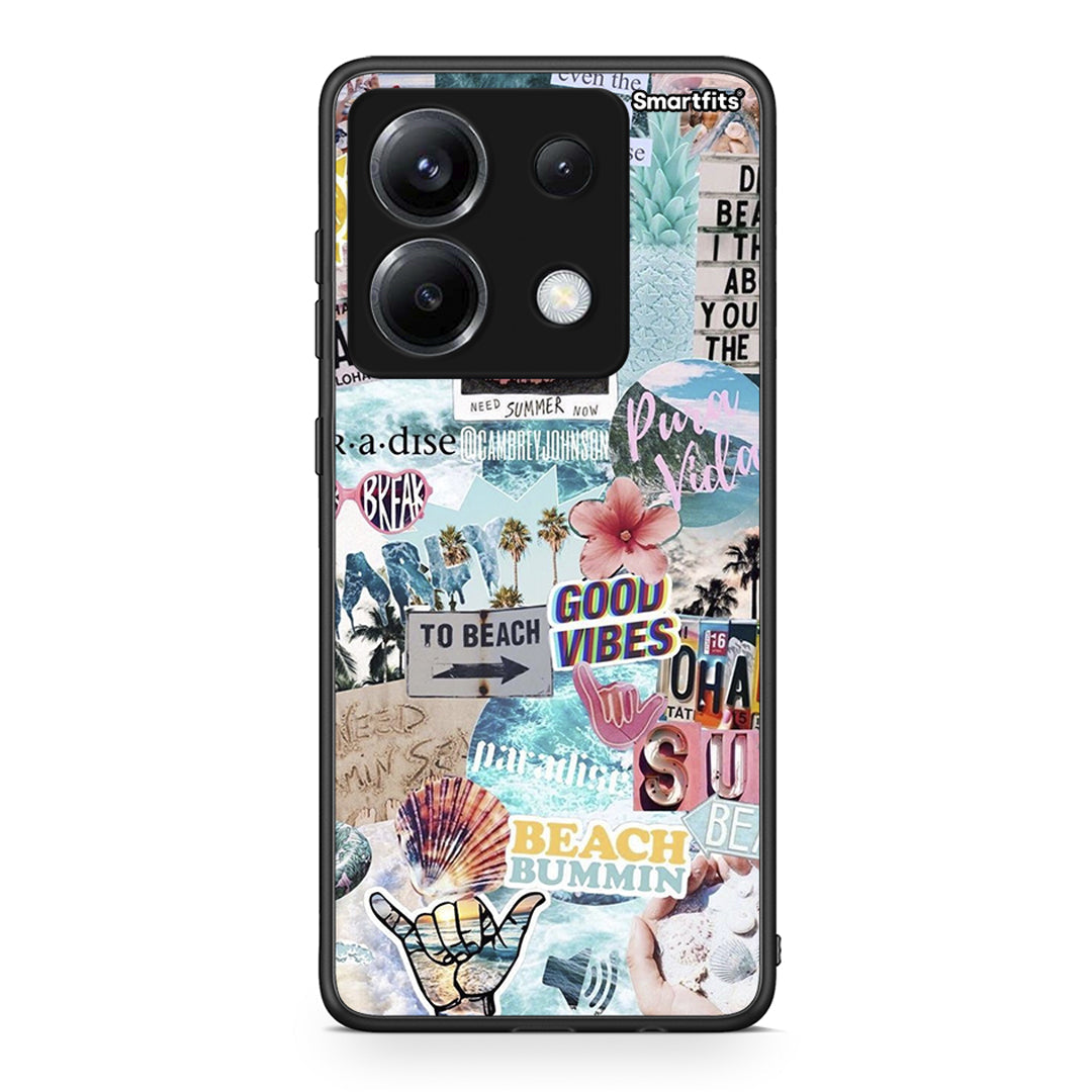 Xiaomi Poco X6 Summer Vibes Θήκη από τη Smartfits με σχέδιο στο πίσω μέρος και μαύρο περίβλημα | Smartphone case with colorful back and black bezels by Smartfits