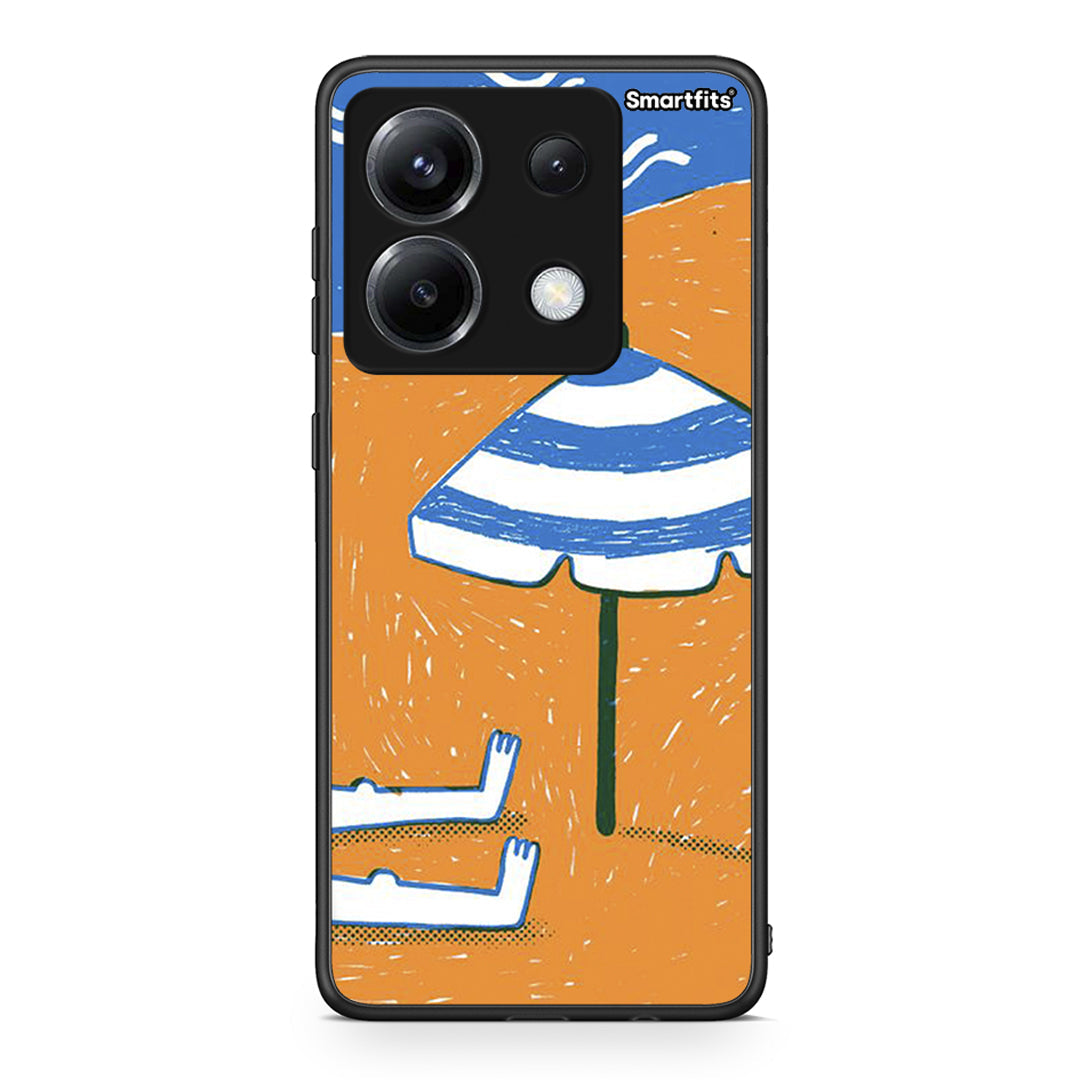 Xiaomi Poco X6 Summering Θήκη από τη Smartfits με σχέδιο στο πίσω μέρος και μαύρο περίβλημα | Smartphone case with colorful back and black bezels by Smartfits